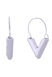14K Essential V Hoop Earrings