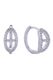 Elegance 14K Farandole Pave CZ Huggie Earrings