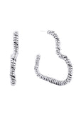 14K Gold/White Dipped Heart Shape Post Earring