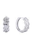 Elegant 14K Dipped Huggie Hoop Cz Paved Earring