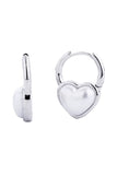 14K Gold/White Dipped Pearl Huggie Earring