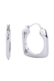 14K Gold/White Dipped Pin Catch Earring