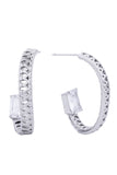 14K Dipped Post Earring Cz Paved