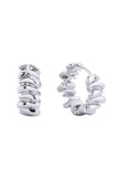 Breathtaking 14K Gold/White Gold Dipped Huggie Hoop
