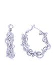 Attractive 14K Gold/White Gold Dipped Omega Closure Hoop