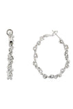 Graceful 14K Gold White Gold Dipped Omega Closure Hoop