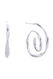 Chic 14K Gold/White Gold Dipped Post Hoop