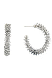 Graceful 14K Gold/White Gold Dipped Post Hoop