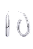 Fabulous 14K Gold/White Gold Dipped Post Hoop