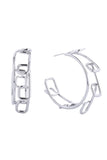 Splendid 14K Gold/White Gold Dipped Post Hoop