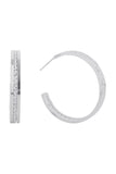Pretty 14K Gold/White Gold Dipped Post Hoop