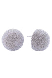 14K Grain Texture Ball Post Earrings