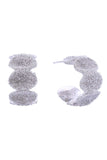 14K Grain Texture Grumple Post Earrings