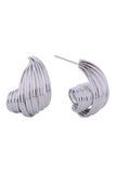 14K Grooved Post Earrings