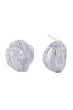 14K Grooved Shell Post Earrings