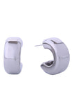 14K Half Round Post Earrings