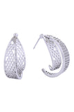 14K Honeycomb Hoop Post Earrings