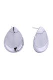 14K Indented Disk Post Earring