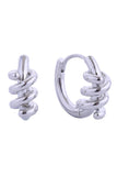 14K Knot Double Huggie Earring