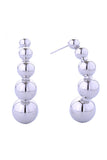 14K Linear Ball Drop Post Earrings