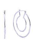 14K Linear Hoop Pincatch Earrings