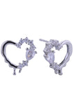 14K Love Pave CZ Post Earring