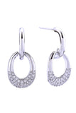 14K Lucky Drop Pave CZ Post Earring