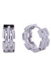 14K Maillon Huggie Hoop Earrings