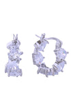 14K Mingle Heart Pave CZ Post Earring