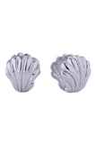 14K Mini Shell Huggie Earrings