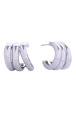 14K Mini Triple Hoop Post Earrings