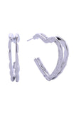 14K Open Heart Post Earrings