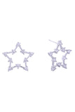 14K Open Star Post Earrings