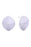 14K Oval Convex Post Earrings