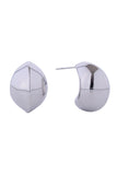 14K Oval Dome Post Earrings