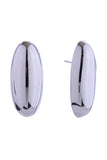 14K Oval Mirror Dome Post Earring