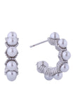 14K Pearl Decor Post Earrings