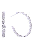 14K Rhombus Eternity Hoop Earrings