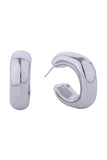 14K Rounded Open Square Earrings