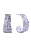14K Serpent Pave CZ Post Earrings