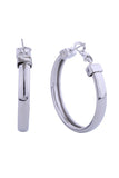 14K Sleek Hoop Pincatch Earrings