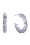 14K Spiral C Hoop Post Earring