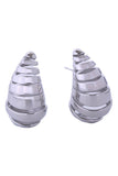 14K Spiral Hollow Post Earrings