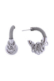 14K Stack Up Hoop Post Earrings