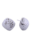 14K Textured Dome Post Earrings