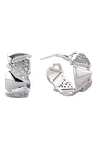 14K Triangle Pave CZ Post Earring