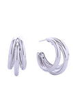 14K Trio Hoop Waltz Post Earrings