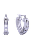 14K Trio Layer Heart Pincatch Earring