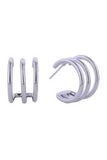 14K Triple Circle Post Earrings