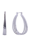 14K Triple Oval Hoop Pincatch Earrings